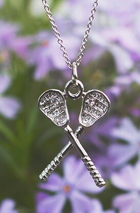 Girls Lacrosse Silver Plated Necklaces | LuLaLax