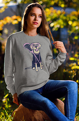 Lily the Lax Dog Crewneck Sweatshirt