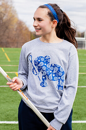 Lax Elephant Long Sleeve T-Shirt