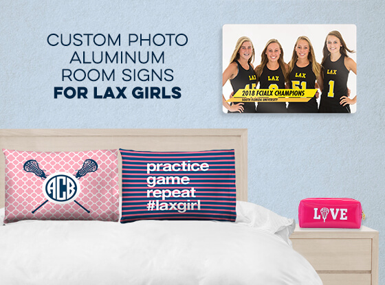 Girls Lacrosse Aluminum Room Signs Lulalax